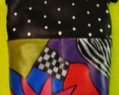 The Large Kickabout Hand painted leather purse with adjustable strap