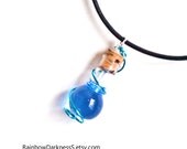 Wire Wrapped Mana Potion Vial- Geeky Gamer Inspired-Black Cord Version