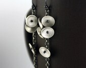 Silver Petal Earrings - FREE shipping