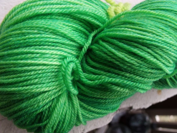 Merino Sock Yarn in Key Lime Green