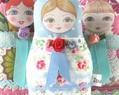SALE - Babushka Matryoshka Cloth Doll Anastacia - Petite size