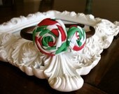 Holly Jolly fabric flower headband
