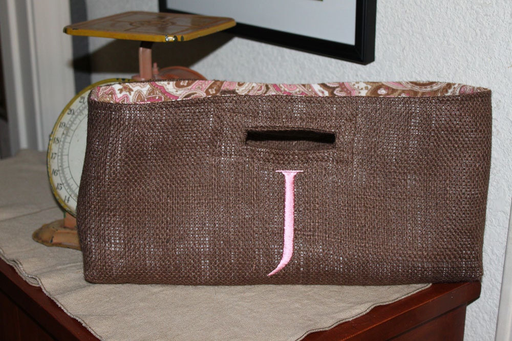 Not Your Usual Wine Bottle Bag Monogrammed made with Burlap