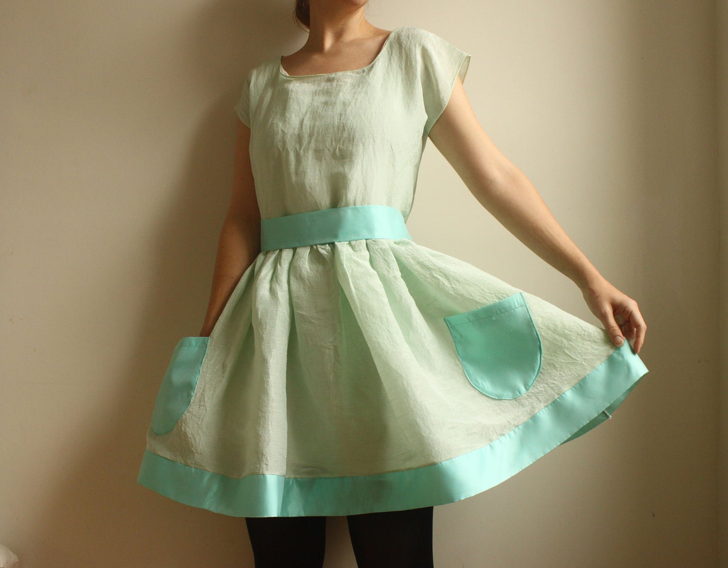 Lori--EcoFriendly Hemp/Silk and Silk Organza Dress