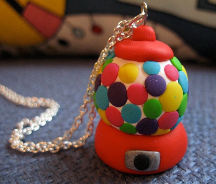 Polymer Clay Gumball Machine Necklace