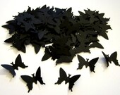 100 Black Monarch Butterfly Whimsies Paper Piecing Embellishment Confetti Tag