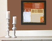 ADOBE original abstract modern painting - gallery fine art - contemporary interior design - ooak home wall decor - brown gold copper