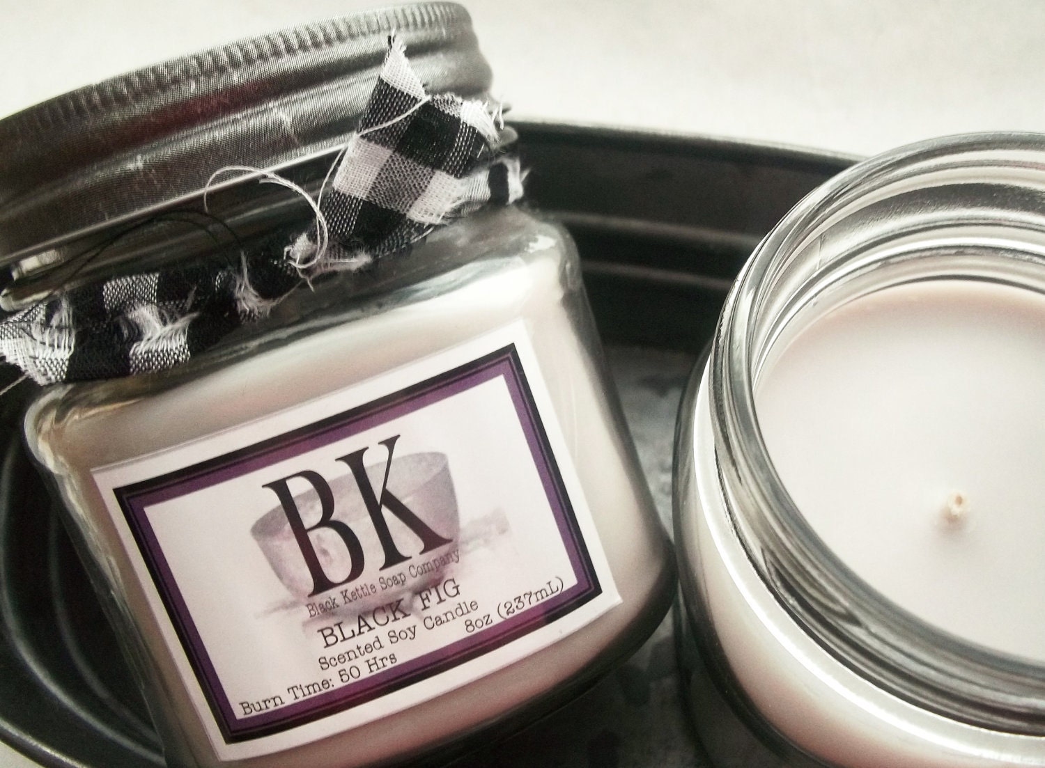 Soy Candle BLACK FIG 8oz ... Black Kettle