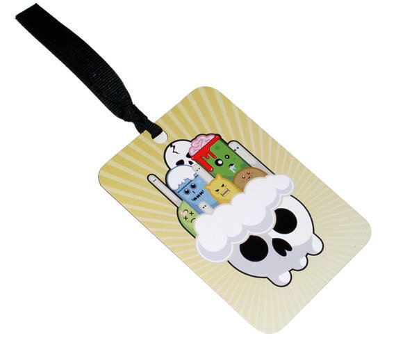 Kawaii Bookmark - Cute Creepy Art Bookmark - Handmade Bookmark - Kawaii Vector Art - Monster Heaven
