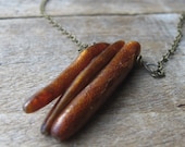 golden coral twig necklace brass stocking stuffer