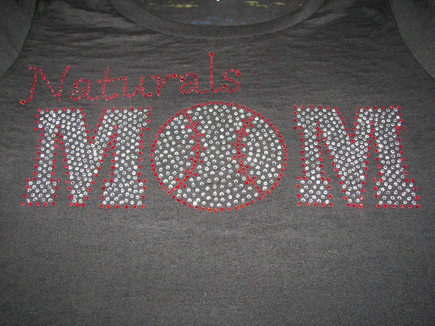 Sports Mom Custom Made BLING Burnout Tees--Done in your team colors and name--