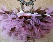 Chocolate Brown and Pink Petti-Tutu, Infant Size