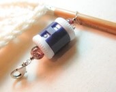 Dual-end Clip-on Stitch Counter - Crystal Plum Swirl Beads