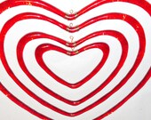 Red Glass Heart Mobile