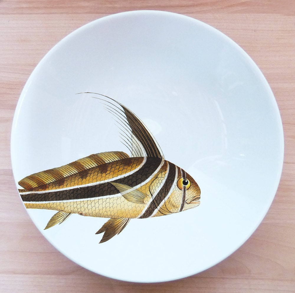 fishy fish Pasta Bowl- "poisson punk" - milestonedecalart