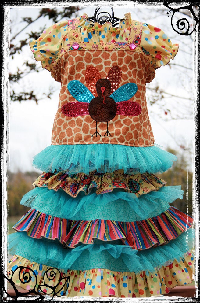 You Design Set Ruffles Twirl Skirt Applique Custom