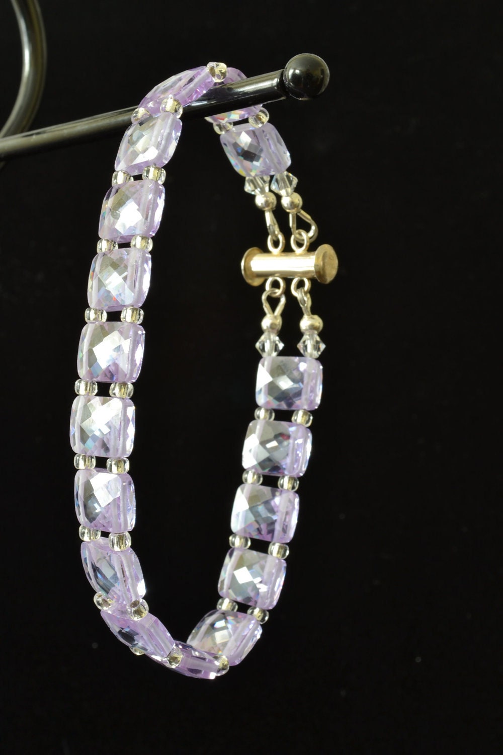 0122 Pale Lavendar Cubic Zirconia Bracelet