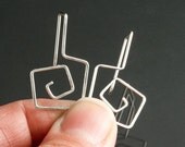 Sterling Silver Spiral Hoops with French Wire