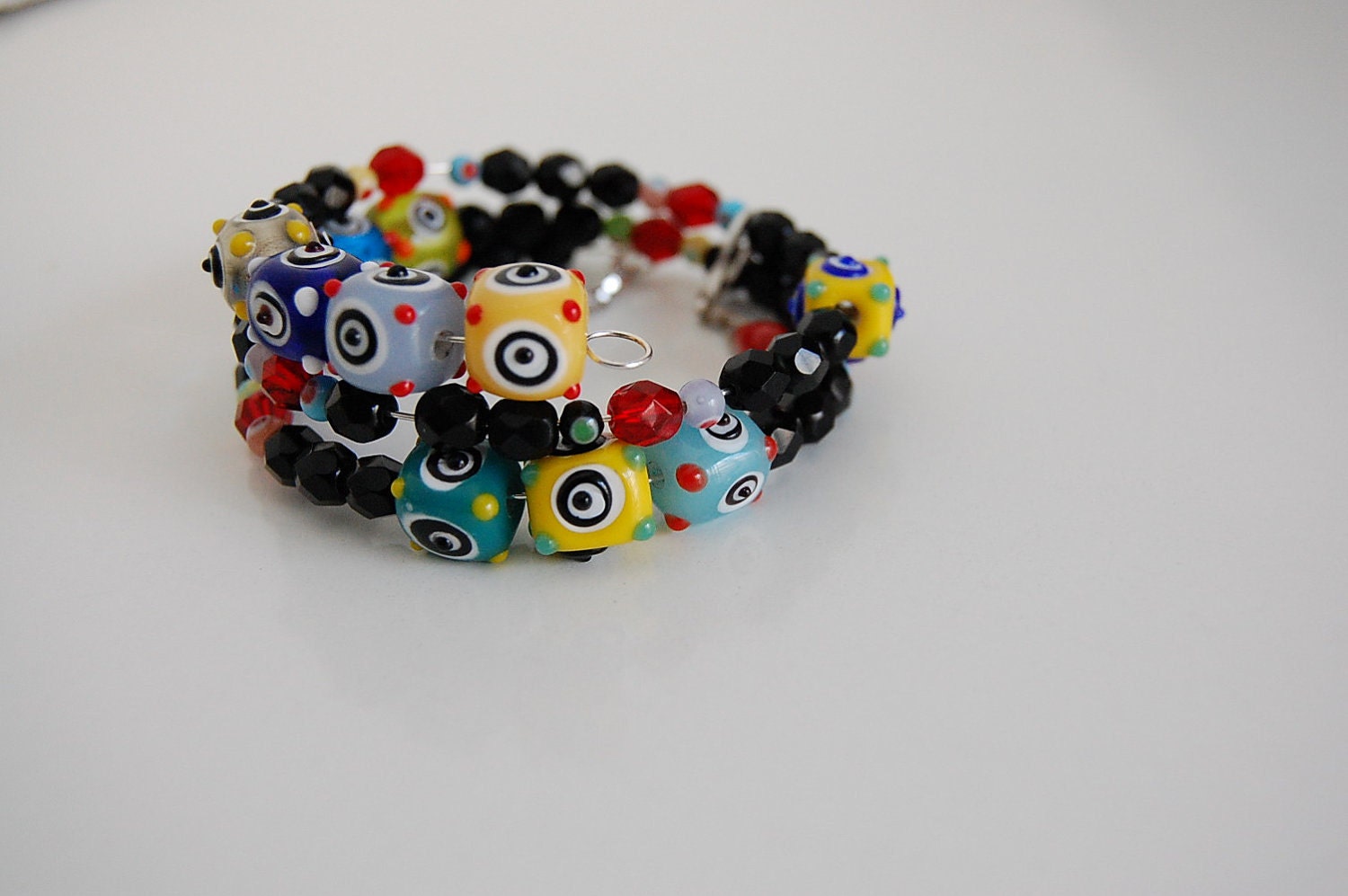 Nursing Breastfeeding Baby Feeding Reminder Bracelet Colorful Lampwork NEW