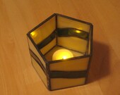 Stained Glass Votive Candle Holder