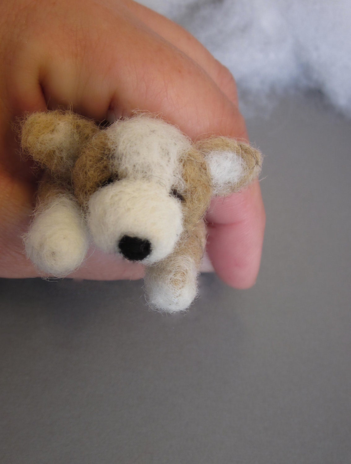 Needle Felted Sleepy Corgi