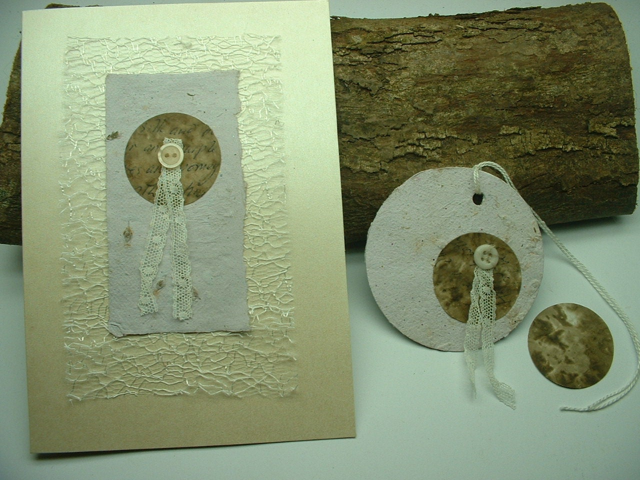 Lavender and Old Lace. Greetings Card and Gift Tags. - ShoestringCottage