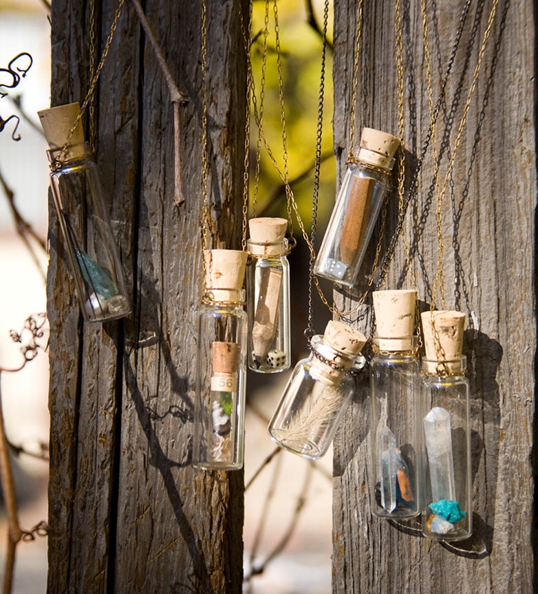 Miniature Cabinet of Curiosity No. 28 - Long Glass Vial Necklace