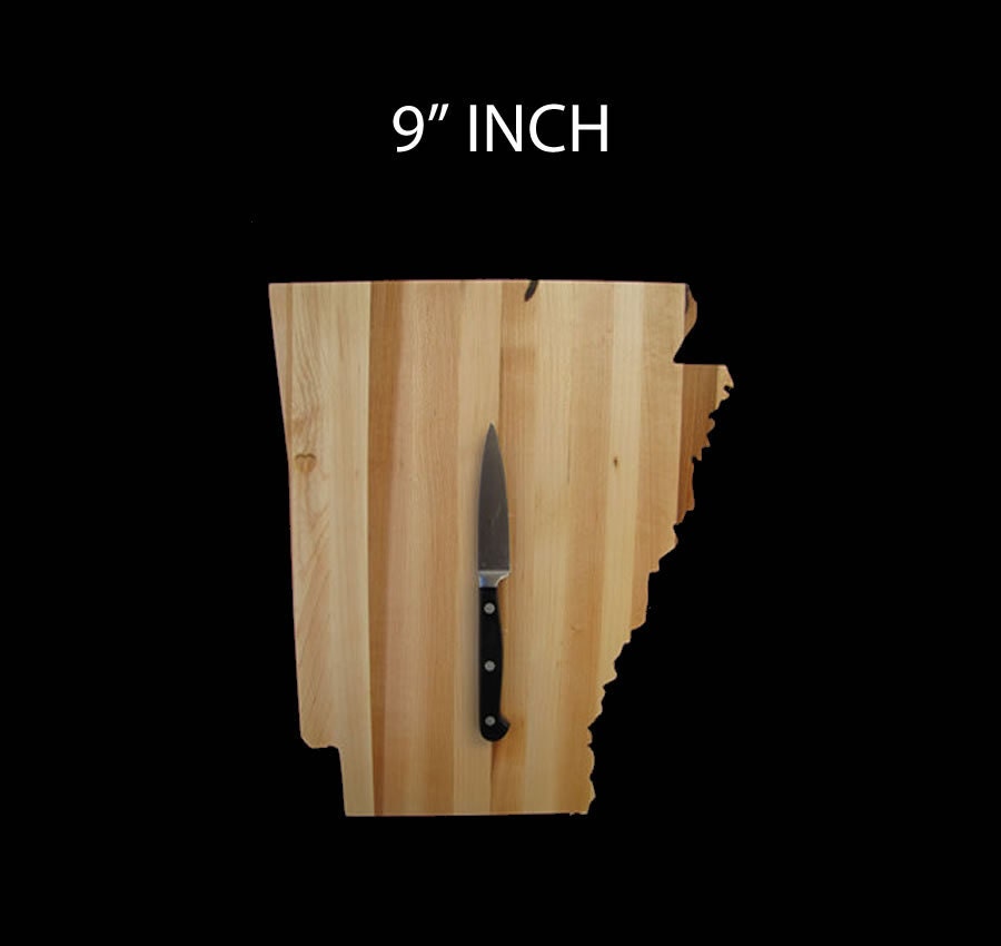 9" inch Arkansas State Shaped Cutting Board / Barboard