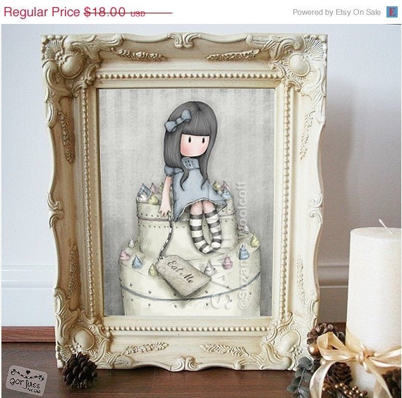 The Sweet Cake -  8 x 10 Giclee Fine Art Print - Gorjuss Art