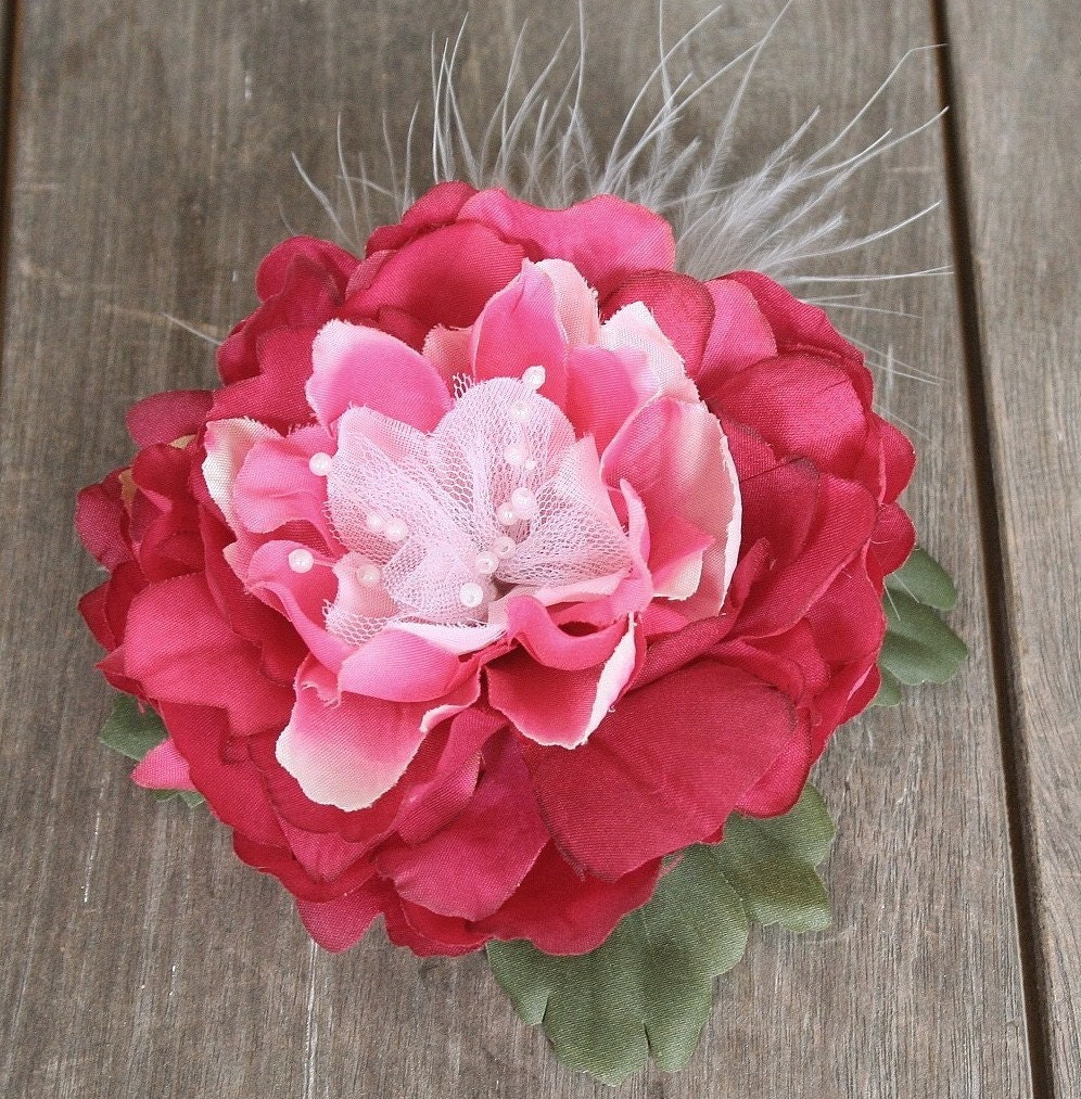 Pink Bridal Hair Flower, Hair Clip, Hair Accessory, Bridal, Wedding, Hair Flowers, Headpiece, Hairpiece, Pink Wedding