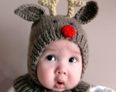 NEW-NEW-NEW--Rudolph the red nosed reindeer--Santa's Reindeer Coverall Hat 12-24 months