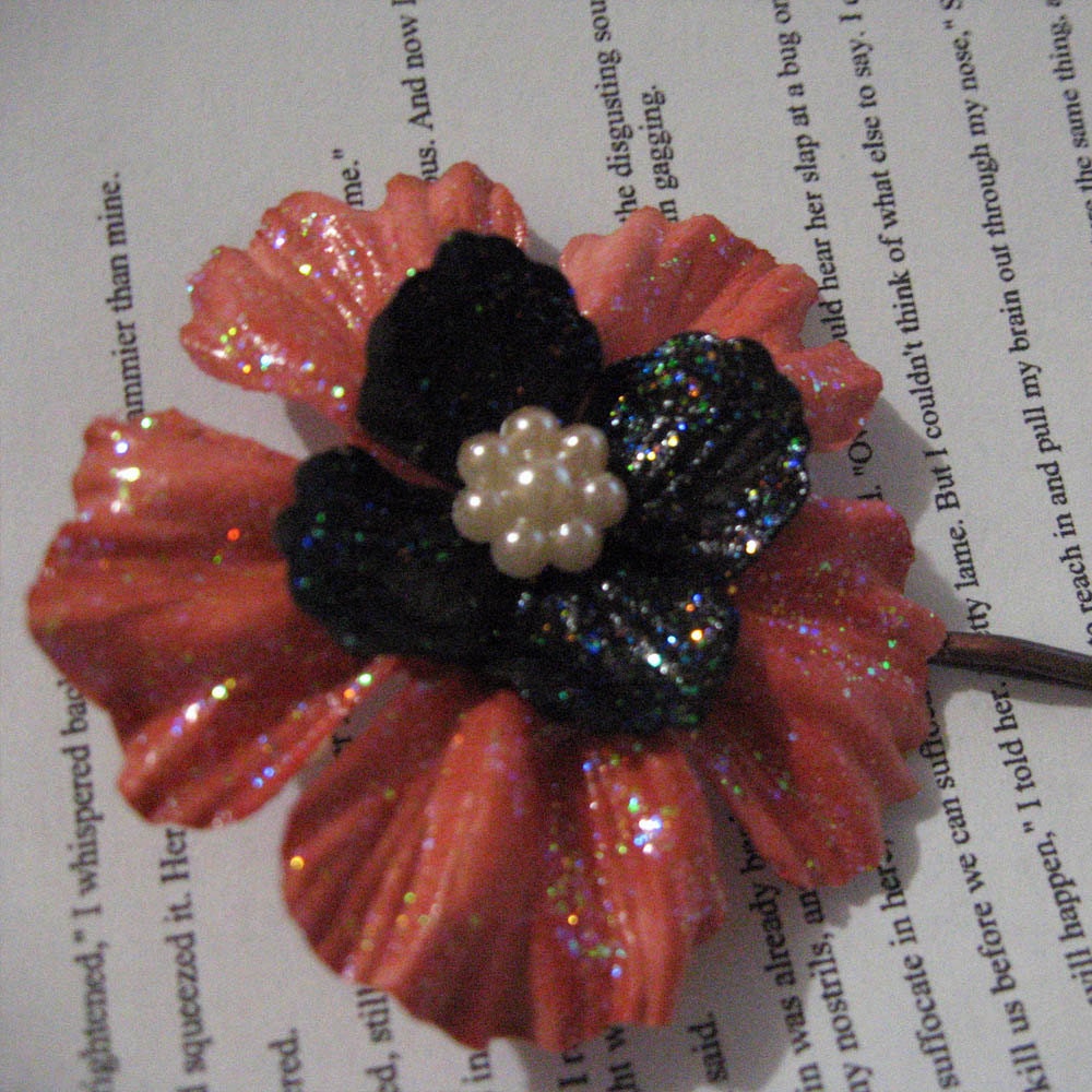 Lomasi Paper Flower Bobby Pins - Set of Two
