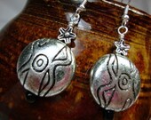 Aztec Silver tone Earrings