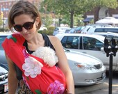 Lady in Red Dog Sling Carrier