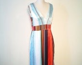 Striped Satin dress, custom size