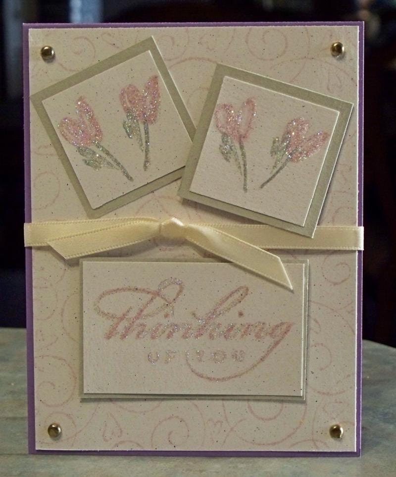 Thinking of You Card, Stampin Up Soft Swirls