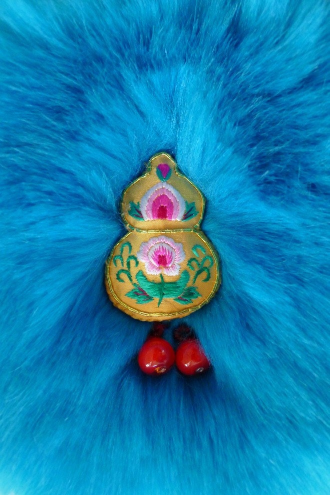 Turquoise Furry Bag "The Opera "Odl" at Bastille" 1