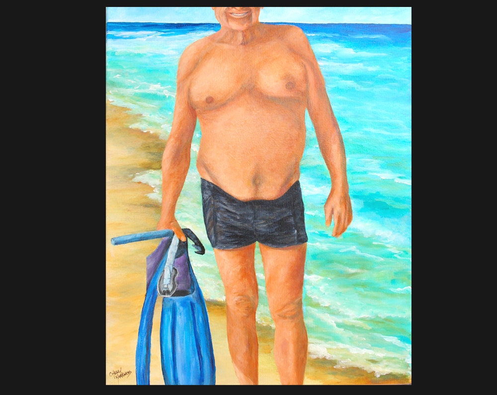 Beach man, FREE SHIPPING
