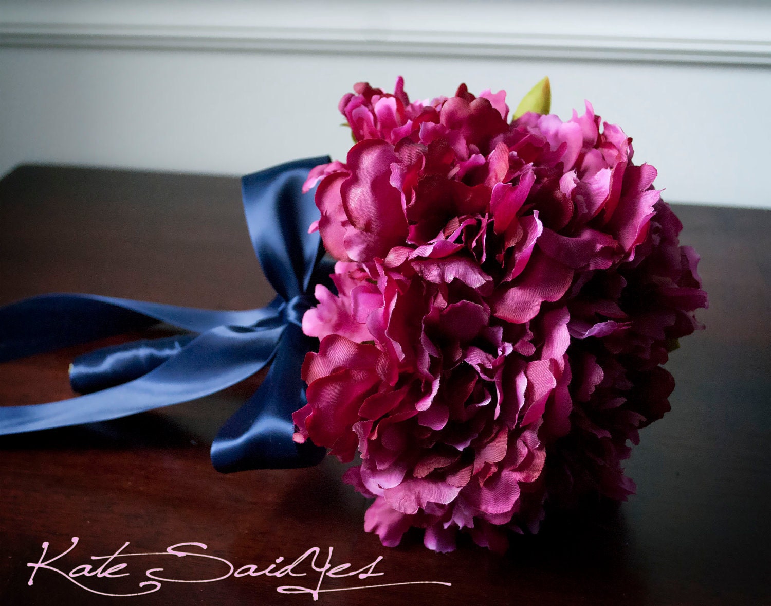 Silk Wedding Bouquet - Fuchsia Peony Wedding Bouquet