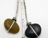 Sterling Silver Wire Wrapped Ocean Stones