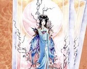 postcard - Japanese art Kimono Fairy Spring anime by Meredith Dillman