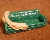Business Card Holder Comfy Couch with pillow and throw blanket