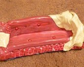 Business Card Holder Comfy Couch with pillow and comfy blankey