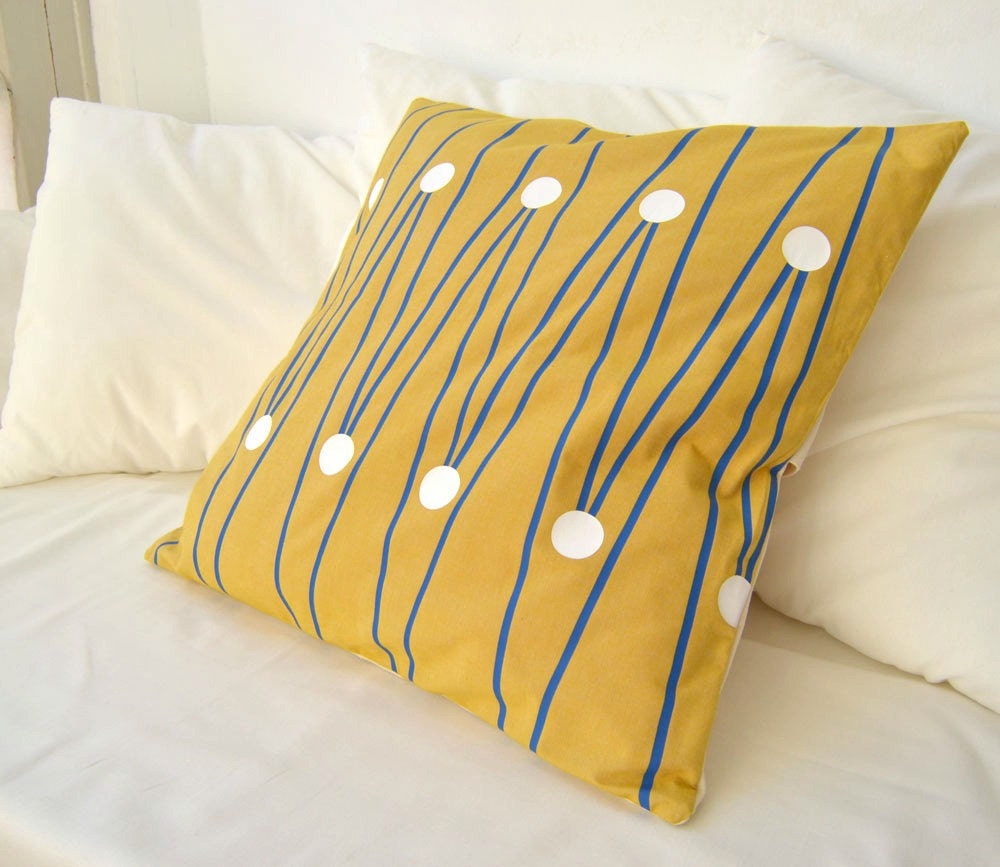 Golden Honey pillow cover with design inspired by Mosaics