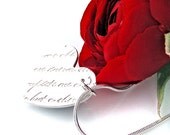 Silver Heart Pendant, individually handcrafted Love Letter Necklace in eco friendly recycled silver
