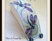 Hannah Rosner cuff bracelet bead pattern peyote stitch dragonfly