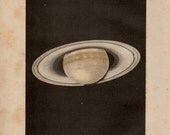 Antique Print Outer Space "The Planet Saturn" Vintage Natural History Stars Print - Planets Illustration