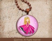 Jewelry princess pendant necklace for children , girls accessories