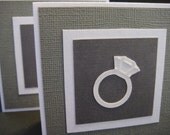 Diamond engagement ring mini cards set of 2