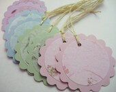 Pastel pressed flower gift tags set of 8